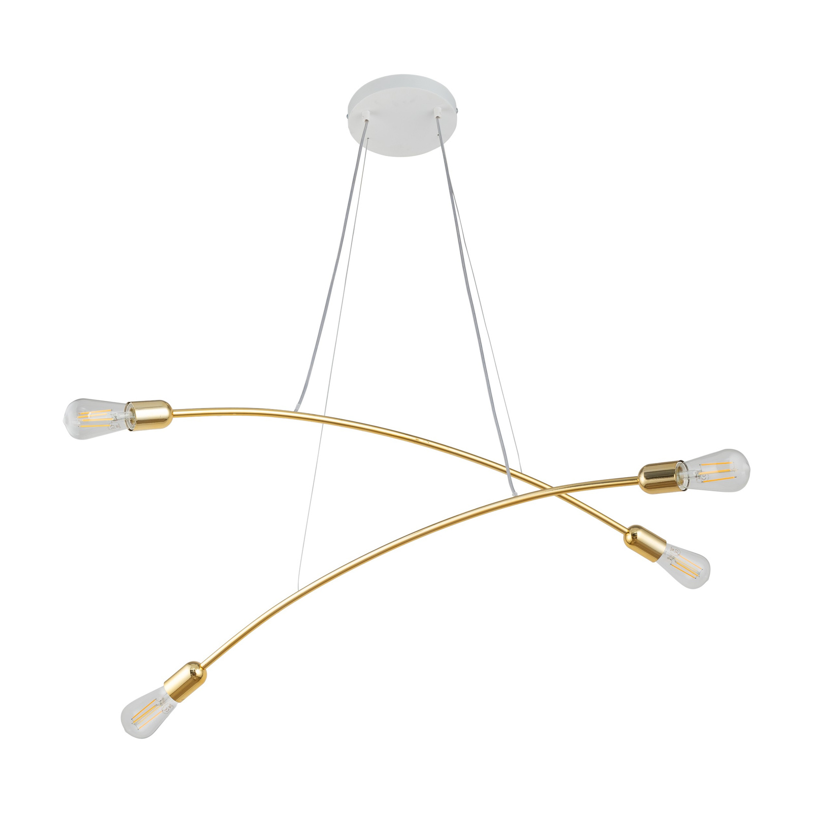 Lampa wiszca na linkach HELIX biaa/zota TK Lighting 5622