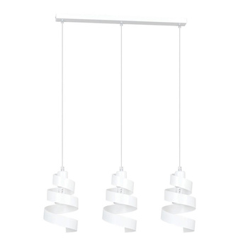Potrójna kręcona lampa biały 3x60W E27 66cm 351/3 SAGA 3