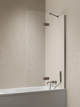 Parawan nawannowy 120x150 Gunmetal 6 mm – NESTA GUNMETAL BRUSHED P-0262 z powłoką Active Shield 2.0 | Szczotkowanie