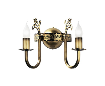 KORONA klasyczny kinkiet 2-płomienny patynowany 0280