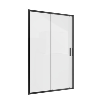 Ravak Drzwi prysznicowe przesuwne Ravak Blix Slim BLSDP2 120 czarne szkło transparent X0PMG0300Z1
