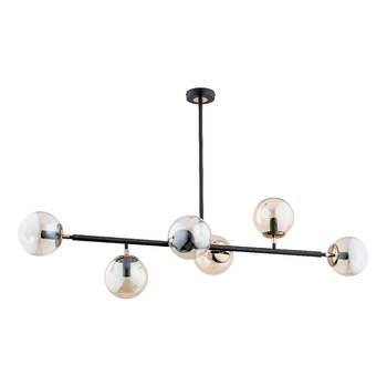 Geometryczny żyrandol 6-punktowy SERGIO 63026 CZARNY