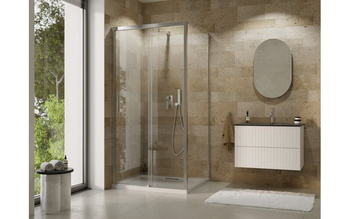 Besco Kabina prysznicowa  120x80 Actis Chrom 120x80 cm (DA-120-PB80)