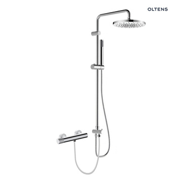 Oltens Hamnes zestaw prysznicowy z baterią prysznicową ścienną chrom 36051100