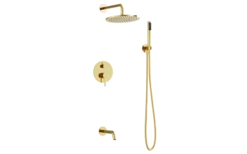 Besco BP-V-JZ Zestaw prysznicowy podtynkowy Veo / Decco / Illusion jasny złoty, jasne złoto