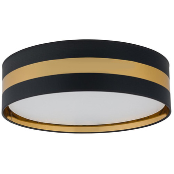 Stylowy okrągły plafon sufitowy złoty/czarny 4x15W PARIS 4382