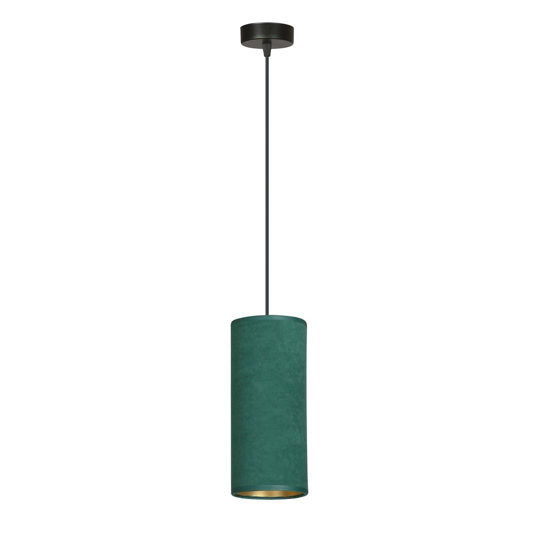 Pojedyncza lampa wiszca tuba z abaurem 10cm zielony/zoty 1058/1 1