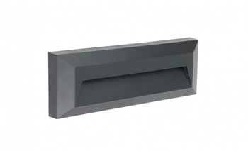 Lampa elewacyjna natynkowa podłużna 3W 8x23x3cm antracyt MUR PC 2502C Su-Ma