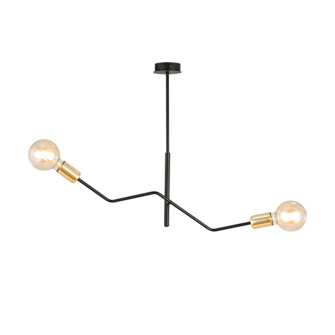 Modernistyczna lampa sufitowa BOLT 2 BLACK GOLD 1125/2