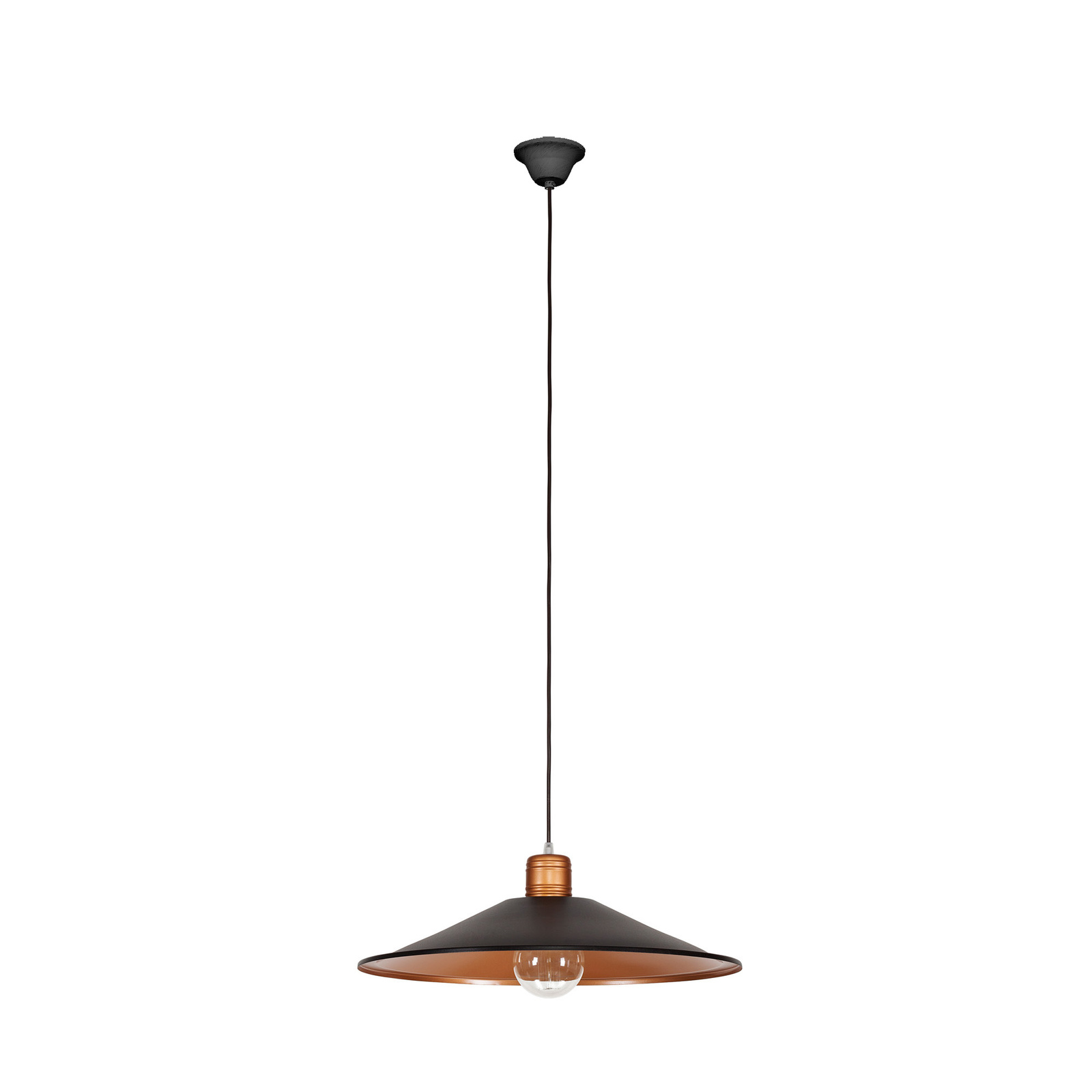 Lampa wiszca czarna/miedziana 1xE27 GARRET I ZWIS M Nowodvorski 6444