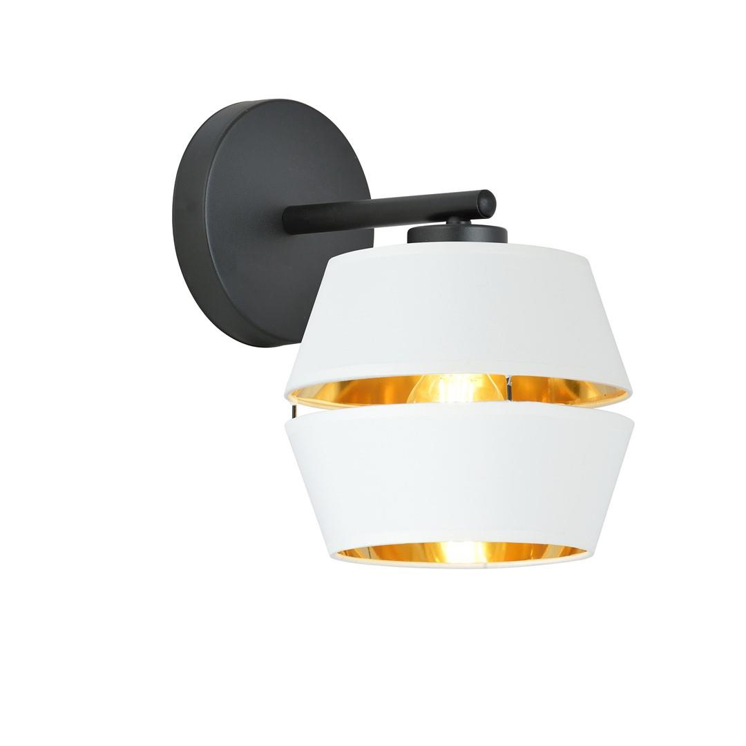 Elegancka lampa cienna/kinkiet PIANO K1 WHITE/GOLD 1182/K1