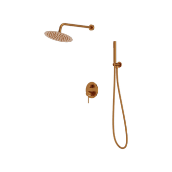 Podtynkowy zestaw prysznicowy z deszczownicą Orion Brushed Copper