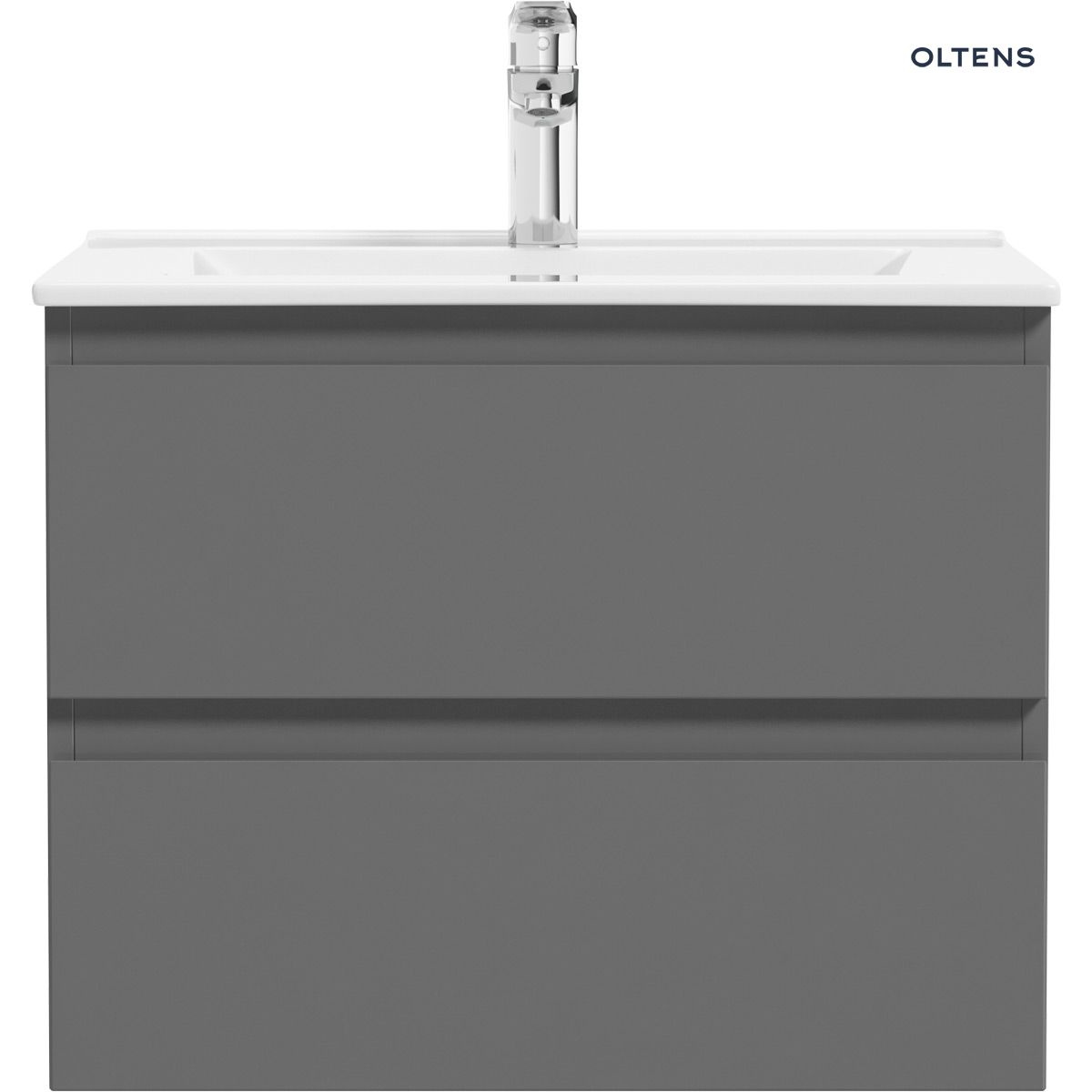 Oltens Vernal umywalka z szafką 60 cm grafit mat 68000400
