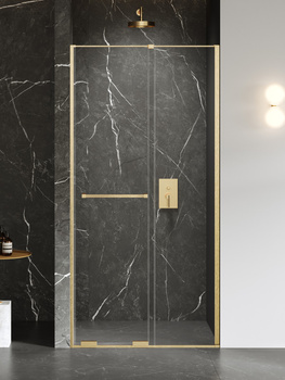 Drzwi wnękowe 140x200 Złoty 8 mm – SMART GOLD BRUSHED EXK-7514 z powłoką Active Shield 2.0 | Szczotkowanie