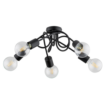 Nowoczesna lampa sufitowa 5-punktowa INTER 63195 CZARNA