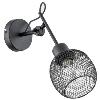 Kinkiet czarny loft nowoczesny Polo Korbo 1xE27