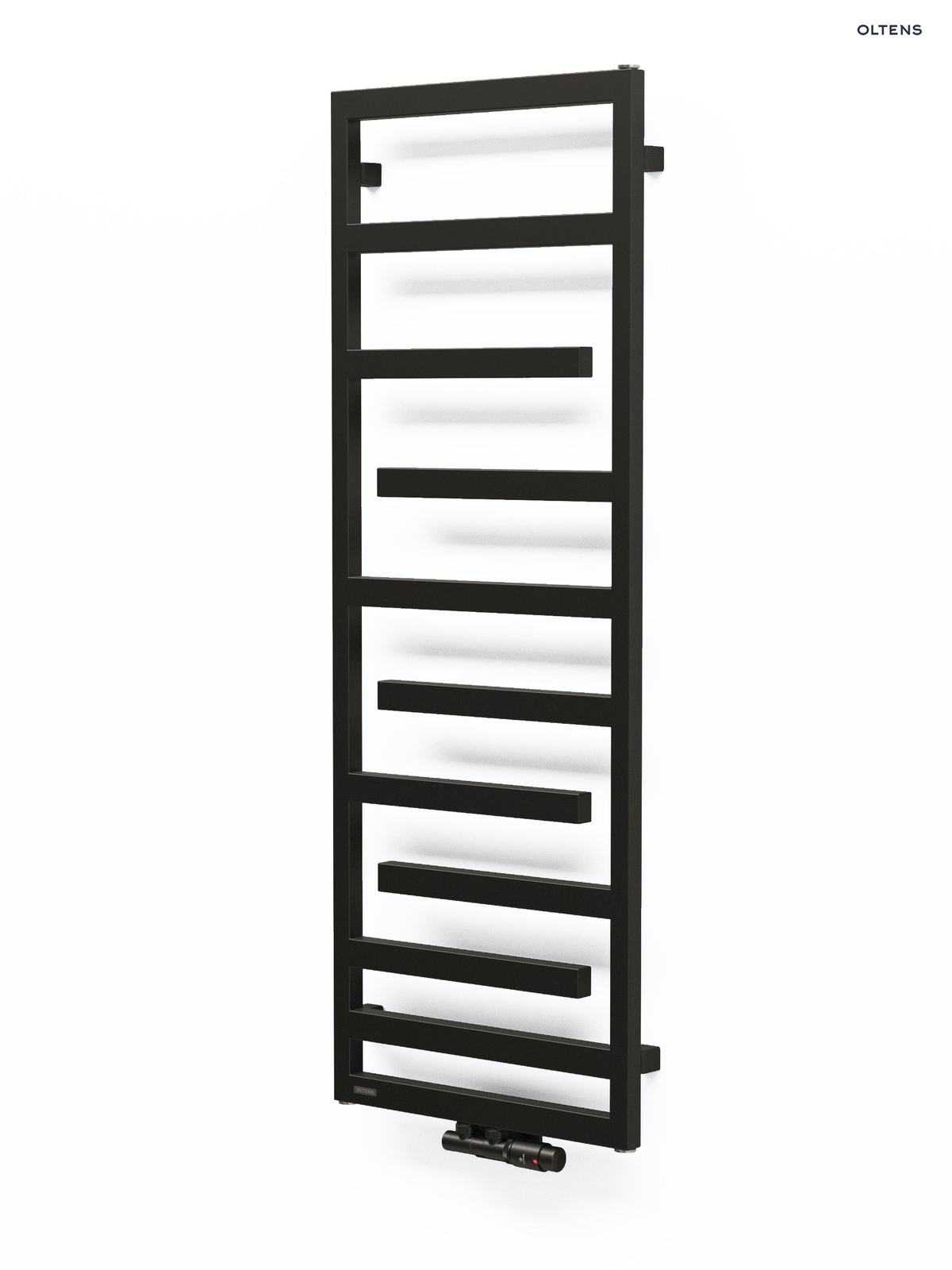 Oltens Flamma grzejnik łazienkowy 139x50 czarny mat 55016300
