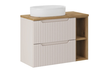 Zestaw mebli łazienkowych Nova Cashmere 80cm z blatem i umywalką nablatową Beyond – SET-NOC B OAK 80CM UN BEYOND WH LR