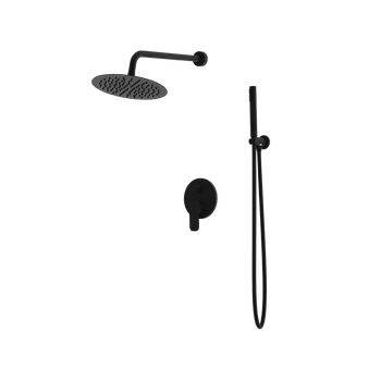 Podtynkowy zestaw prysznicowy z deszczownicą Spark Matt Black