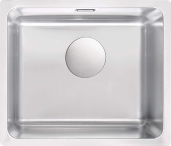 Praktyczny zlew wpuszczany stalowy jednokomorowy 44x38cm satyna ZPE_010A