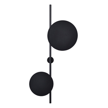 Czarny, loftowy kinkiet na dwa źródła światła K-4638 z serii REGA