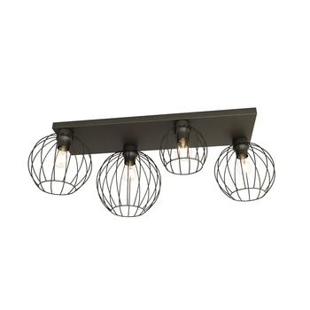 Lampa sufitowa druciana Nest 4xE27 czarna EMIBIG 1371/4
