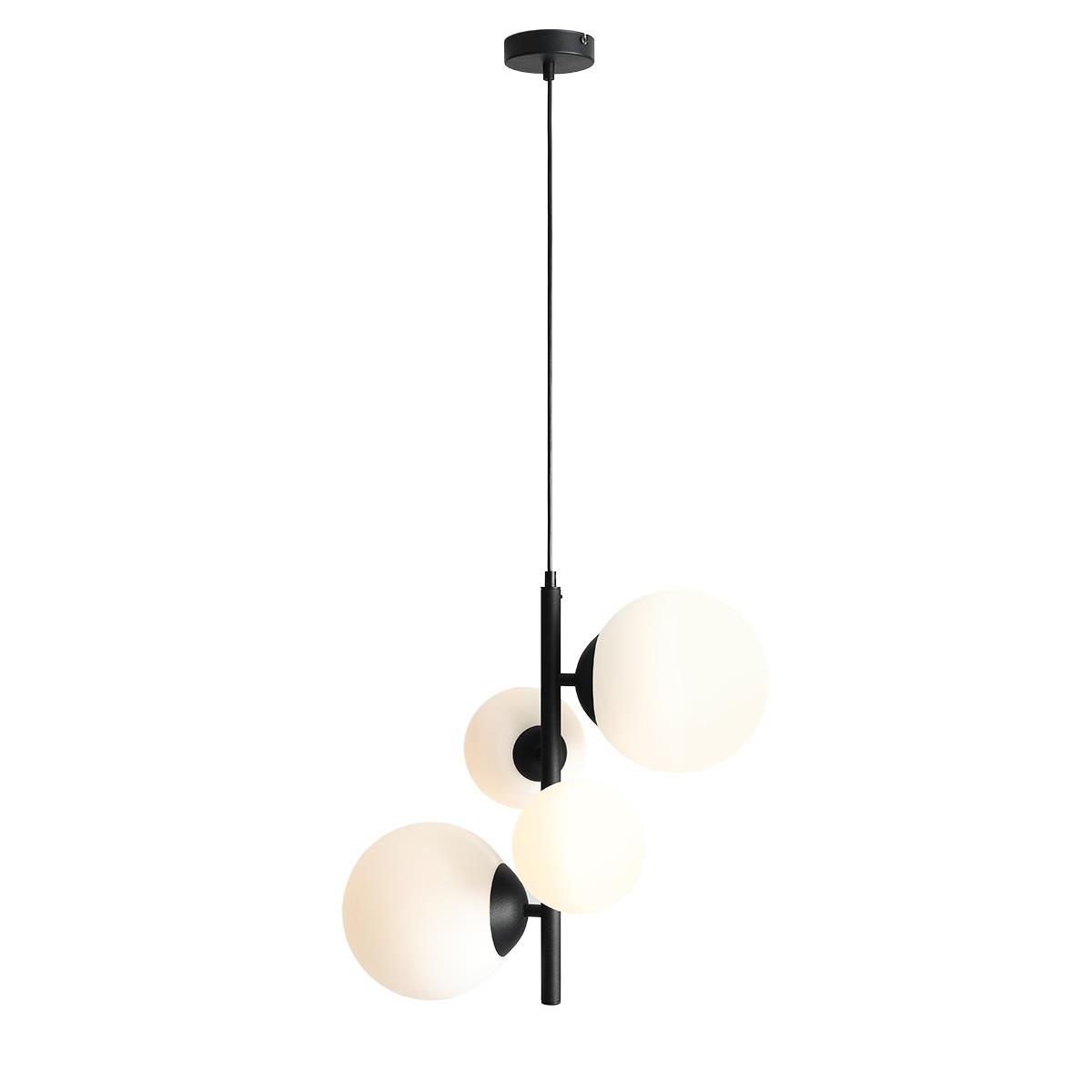 LAMPA WISZCA BLOOM 4 BLACK