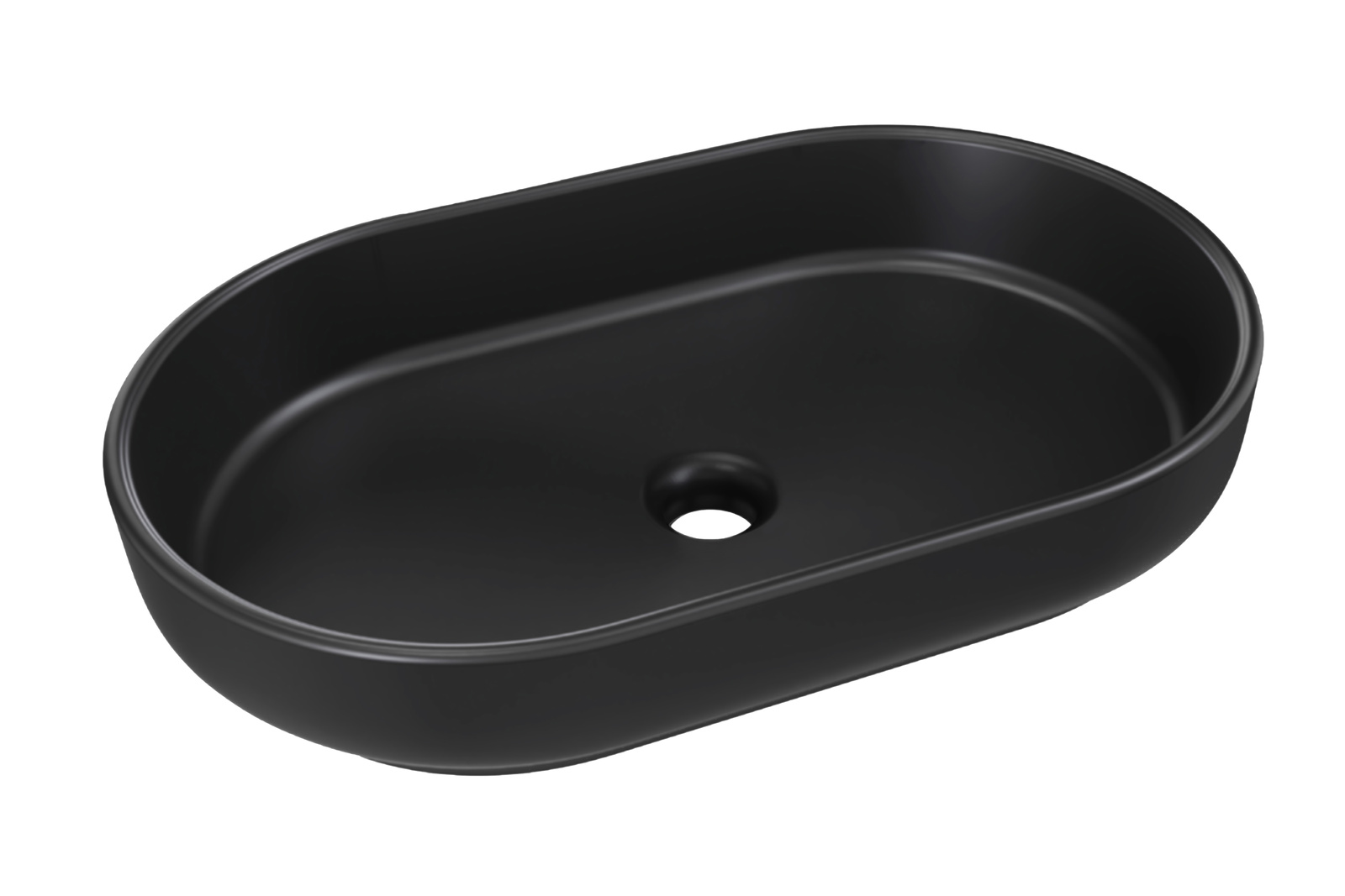 Umywalka nablatowa river 2 black matt un 55 ( e-6594 )