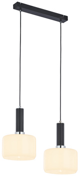 VANES nowoczesny zwis 2-punktowy chromowany klosz biały 1862