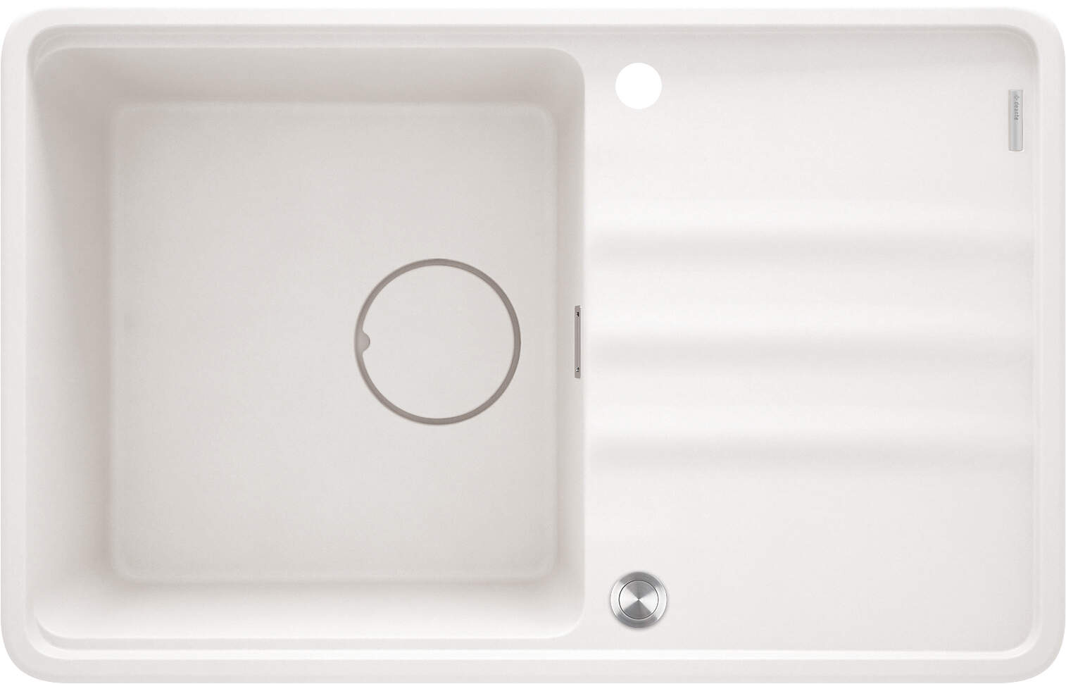 Zlew granitowy 78x50cm biały + OSPRZĘT SPACE-SAVER MOMI ZKM_A113