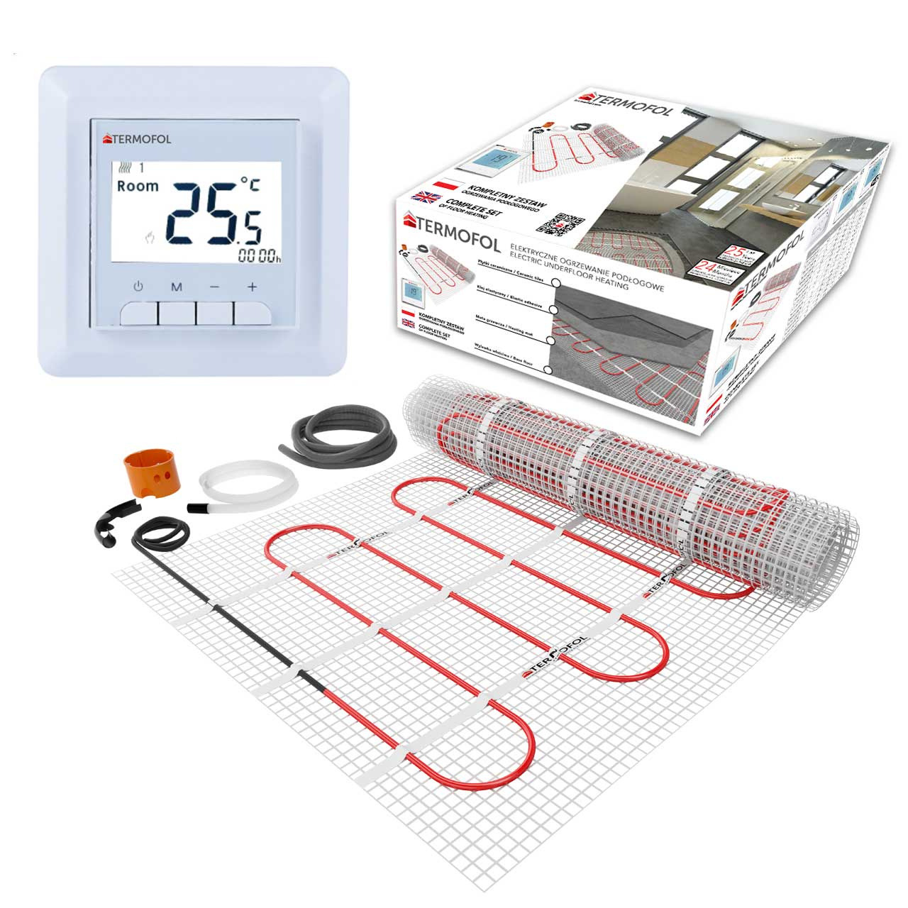 Zestaw mata grzewcza z termoregulatorem H5-150W 50cm 1,5m2 TF-HM-150.15.H5 /zestaw/