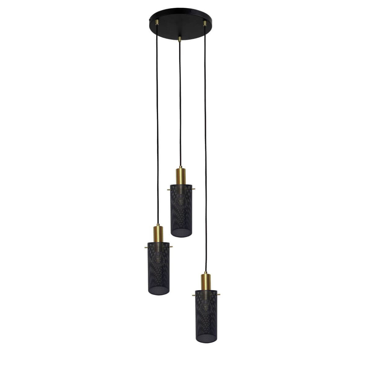 Lampa wisząca Tirana 3 czarna 3xE27