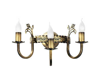 KORONA klasyczny kinkiet 3-płomienny patynowany 0281