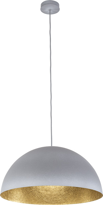 Lampa wiszca regulowana wysoko SFERA 30141 SZARY NAKRAPIANY/ZOTY 50cm