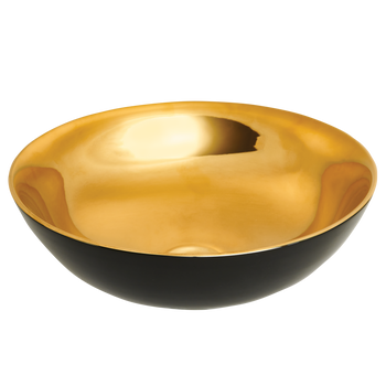 UMYWALKA NABLATOWA TINOS INVENA TREND, 39,5 CM, CZARNO ZŁOTA POŁYSK