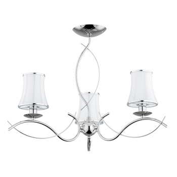 Elegancka srebrna lampa MONZA 62336 z trzema abażurami