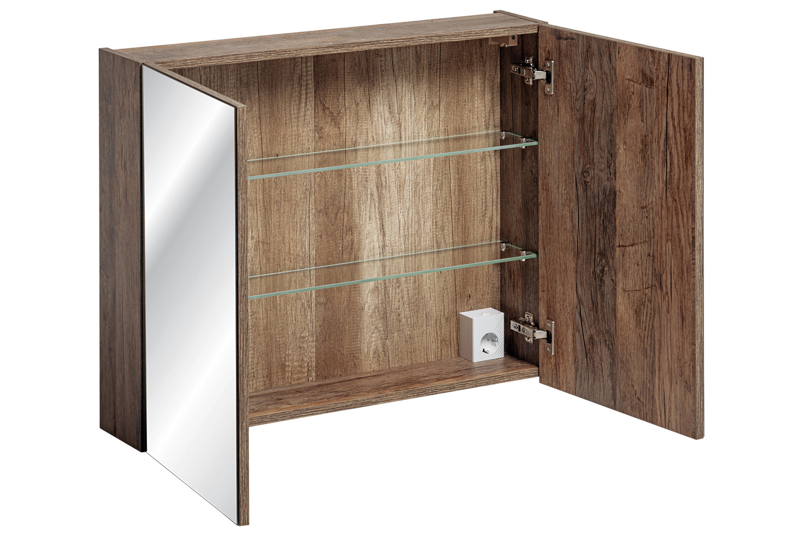 Szafka z lustrem 80cm 2 drzwi SANTA FE OAK 84-80-A-2D