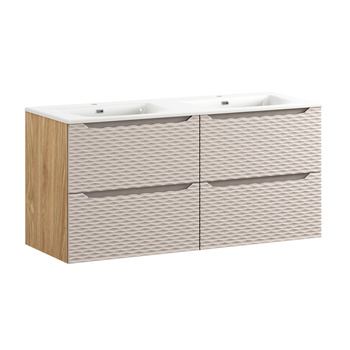 Zestaw mebli łazienkowych Ocean Beige 120cm z umywalką meblową SKY – SET-OCB 120CM (2X60) S SKY