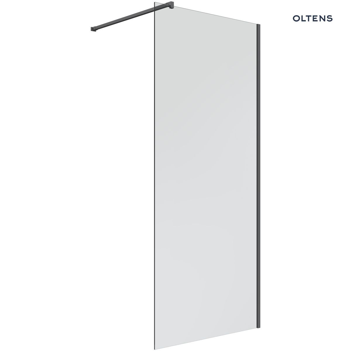 Oltens Bo Walk-In ścianka prysznicowa 90 cm czarny mat/szkło przezroczyste 22001300