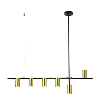 Lampa wisząca Arizona czarno - złota 6xGU10