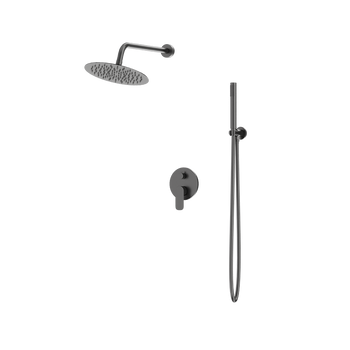 Podtynkowy zestaw prysznicowy z deszczownicą Spark Gunmetal