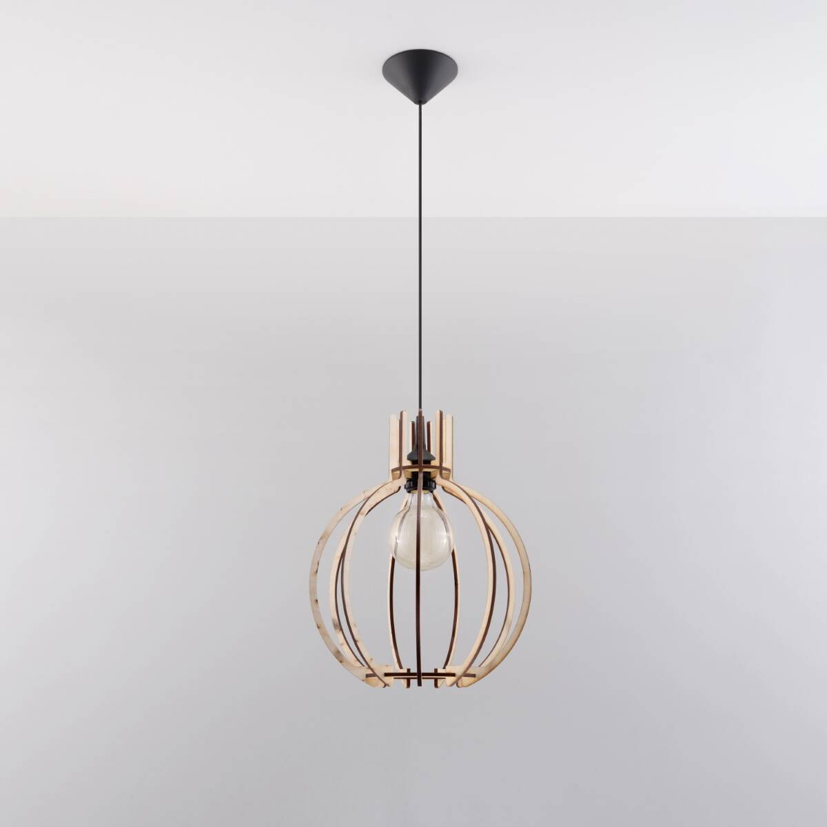 Lampa wiszca ARANCIA naturalne drewno