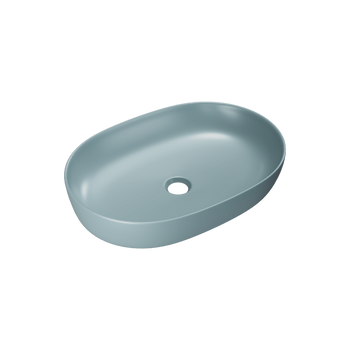 Jima umywalka nablatowa 61x41 cm owalna, mint blue mat