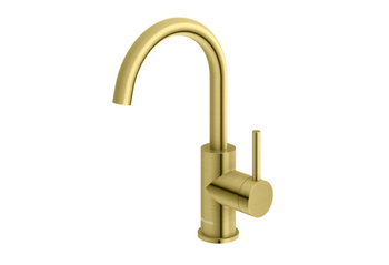 Bateria umywalkowa wysoka obrotowa wylewka Axel BRUSHED GOLD QB150AGDB