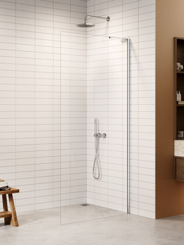 Walk-in 110x200 Chrom 8 mm – NESTA CHROME K-1718-WL z powłoką Active Shield 2.0 | Połysk