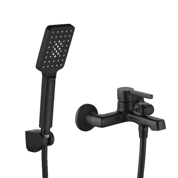 Alita - bateria wannowa ścienna z zestawem natryskowym