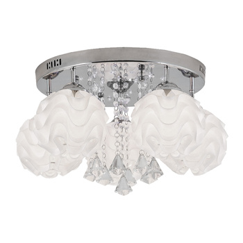 Ozdobny plafon Sada srebrny 5xE14 plus LED