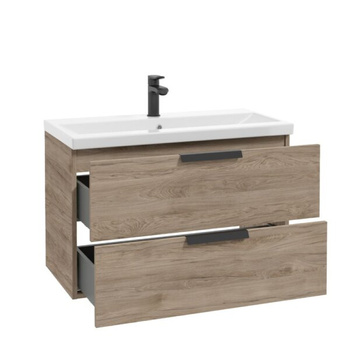 Szafka pod umywalkę Defra Faro D80 wisząca 80x40x50 cm orzech rockford 001-D-08050