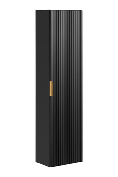Szafka wysoka 1 drzwi  35x25x140 cm  czarny mat  ADEL BLACK 80-01-B-1D