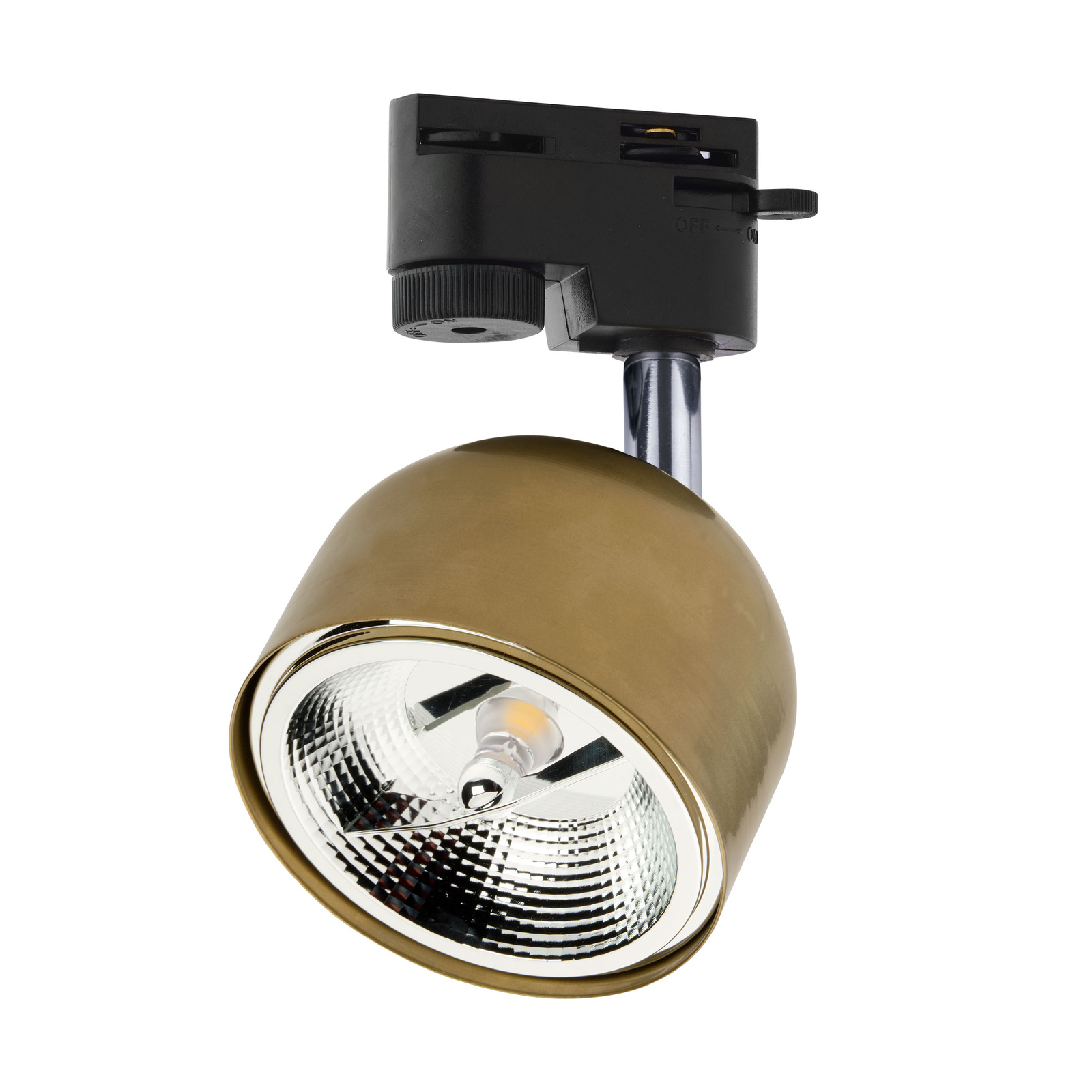 Owietlenie szynowe lampa czarno-zoty reflektor ES111 GU10 TRACER 4493